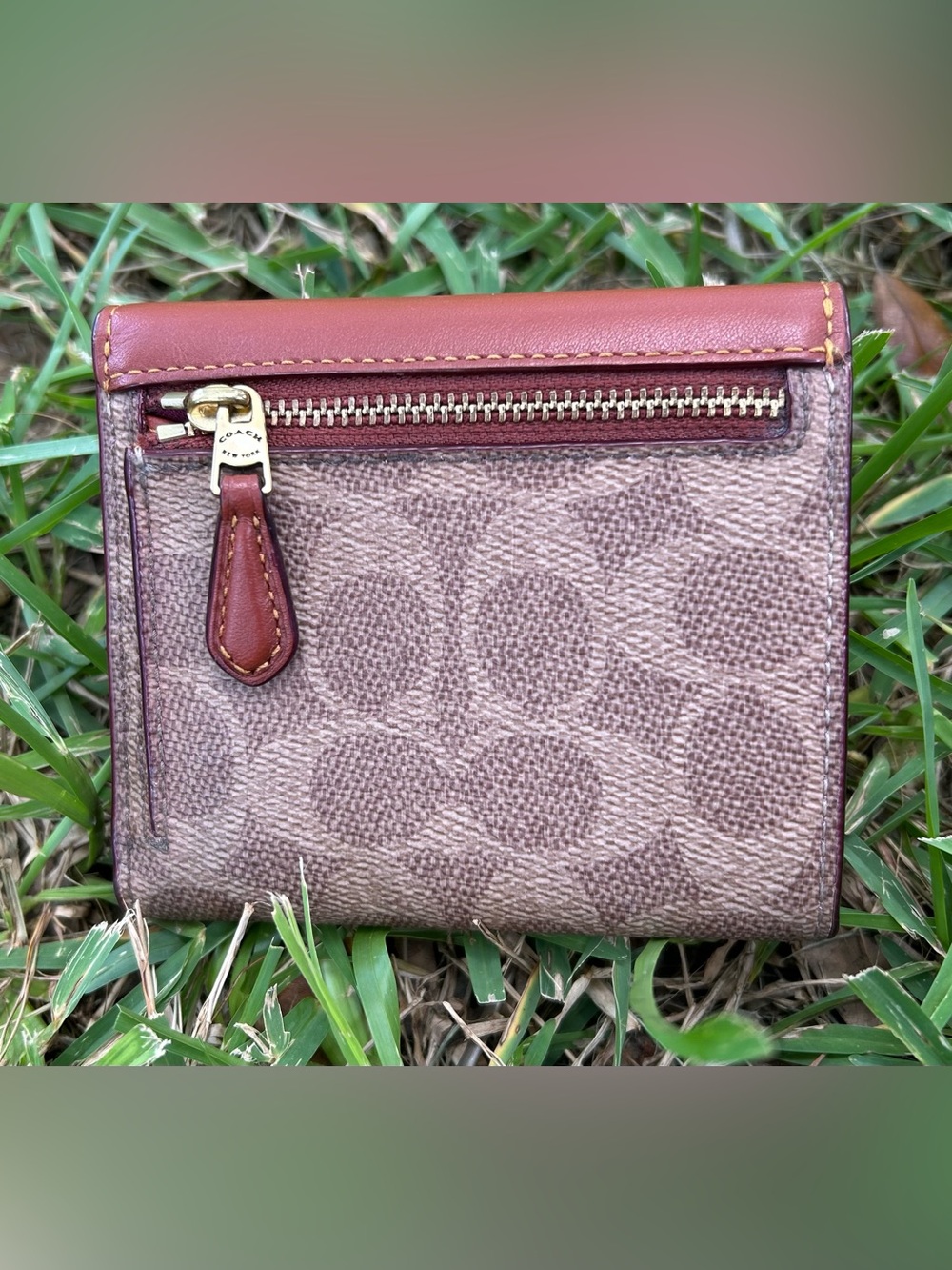 Coach Signature Color Block Trifold Wallet - Picture 5 of 11